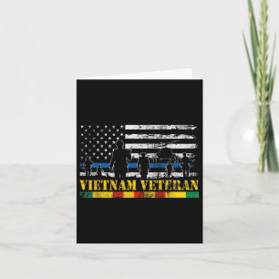 Cartão Exército dos EUA Vietnã Veterano Americano Bandeir