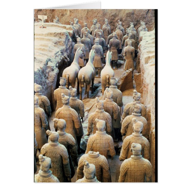 Cartão Exército Terracotta, Dinastia Qin, 210 a.C. (Frente)