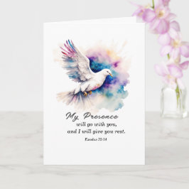 Cartão Êxodo 33:14 Minha presença vai com você Bíblia