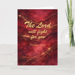 Cartão Exortação Cristã Personalizada Êxodo 14:14