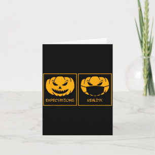 Cartão Expectativas realidade jack o lantern abóbora másc
