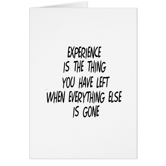 Cartão Experiência (Frente)