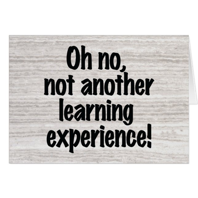 Cartão Experiência de aprendizagem (Frente horizontal)