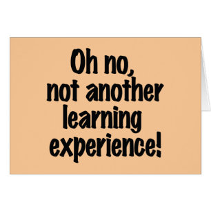 Cartão Experiência de aprendizagem