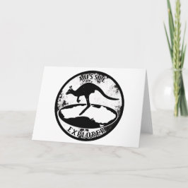 Cartão Explorador australiano em grunge