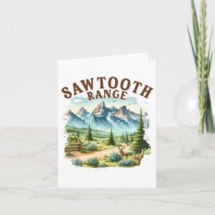 Cartão Explorador de Montanhas Sawtooth Idaho Viagem Natu