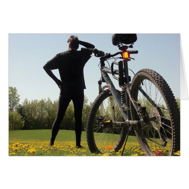 Cartão Explorar em uma placa de bicicleta 2 (Frente Horizontal)