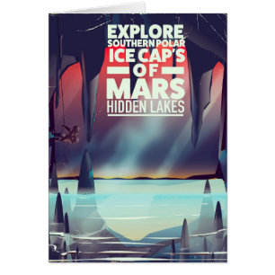 Cartão Explore o calote polar dos lagos escondidos mars'