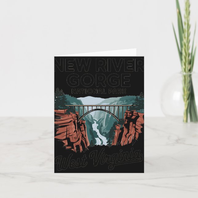 Cartão Explore West Virginia's New River Gorge National P (Frente)