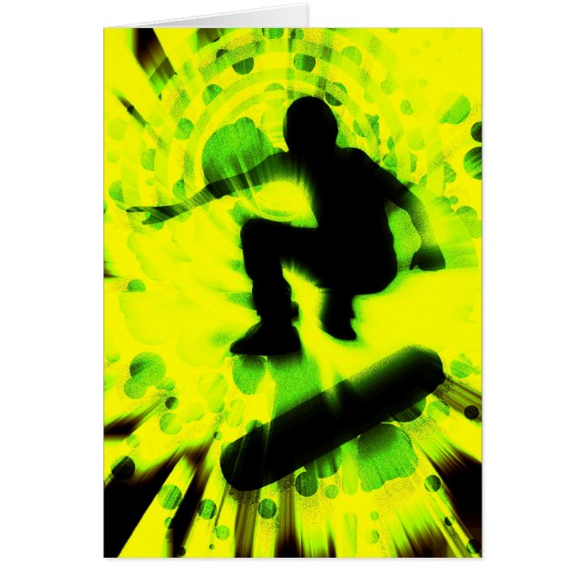 Cartão explosão clara do skate (Frente)