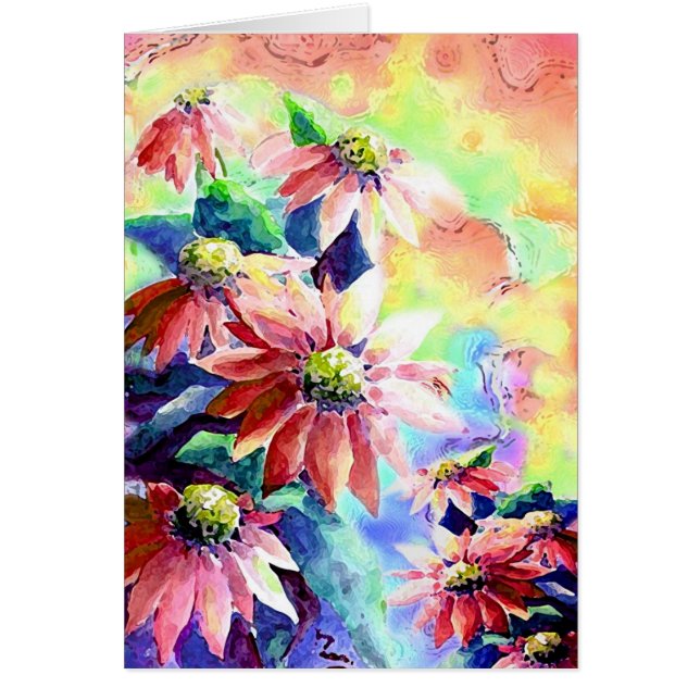 Cartão Explosão da flor (Frente)
