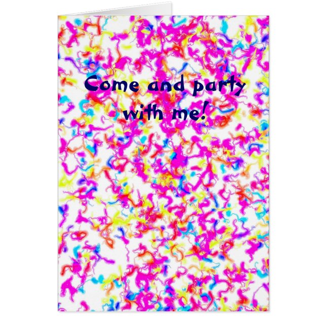 Cartão Explosão de cor (Frente)