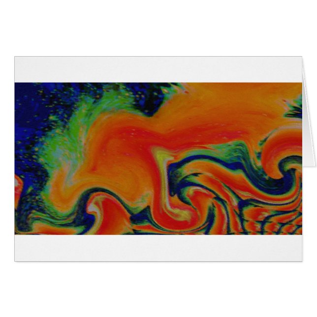 Cartão Explosão do fogo-de-artifício (Frente Horizontal)