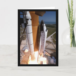 Cartão Explosão do Shuttle Espacial "Endeavor"