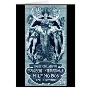 Cartão Expo 1906 do International de Milão