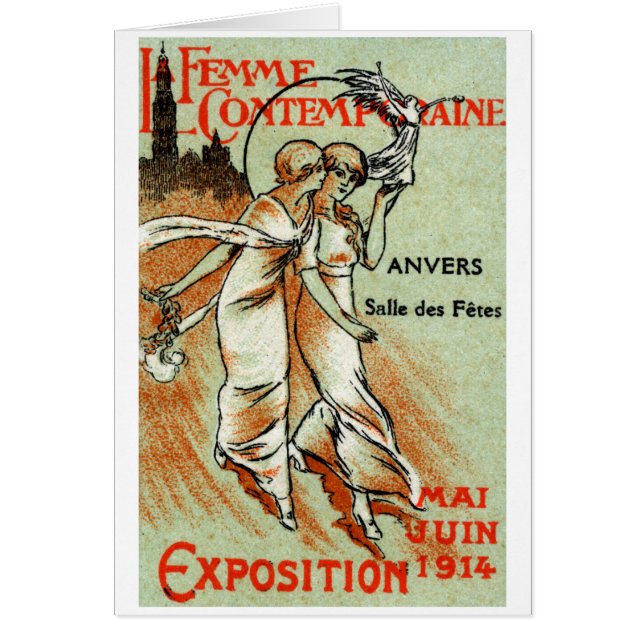 Cartão Expo de 1914 para a Mulher Moderna (Frente)