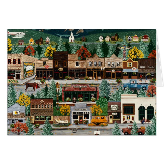 Cartão "Exposição ao Norte" ~ Roslyn, Washington (Frente Horizontal)