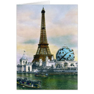 Cartão Exposição universal 1889 de Paris France - viage