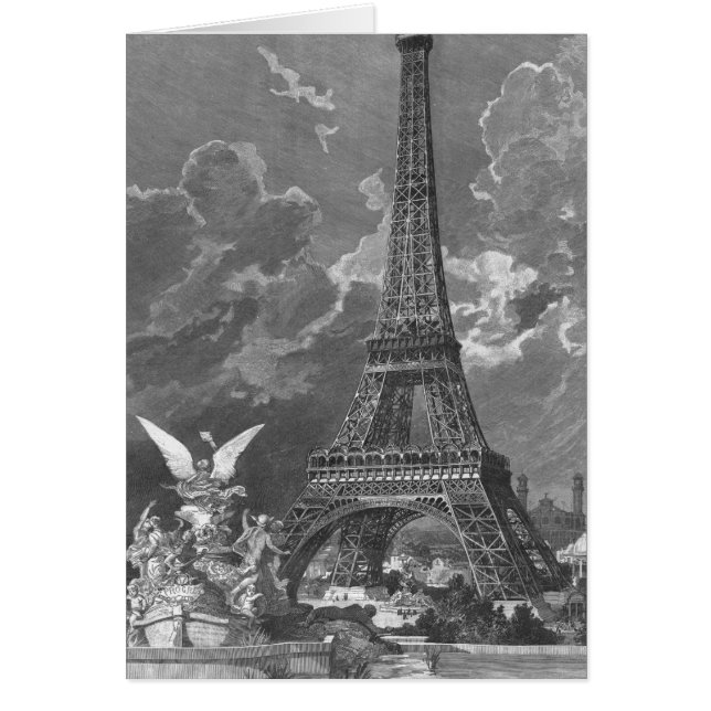Cartão Exposição Universal da Torre Eiffel (Frente)