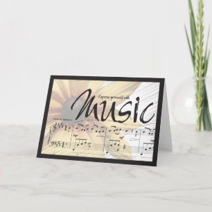 Cartão Express Yourself With Music Notecard