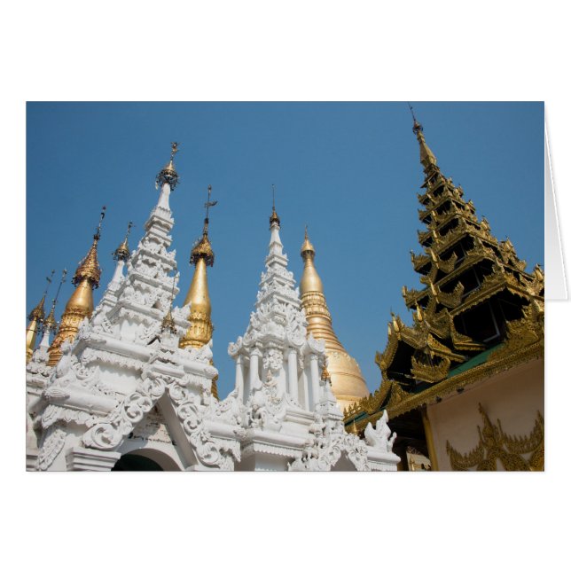 Cartão Exterior da Pagode Shwedagon (Frente Horizontal)