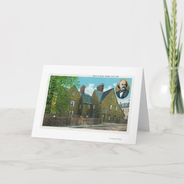 Cartão Exterior View of the House of Seven Gables # 2 (Frente)