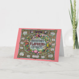 Cartão Extratos de fruta floral vitorianos