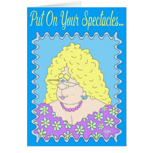 Cartão EXTRAVAGANTE da SENHORA aniversário (Frente)