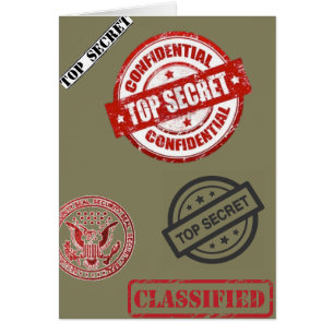 Cartão Extremamente secreto classificado