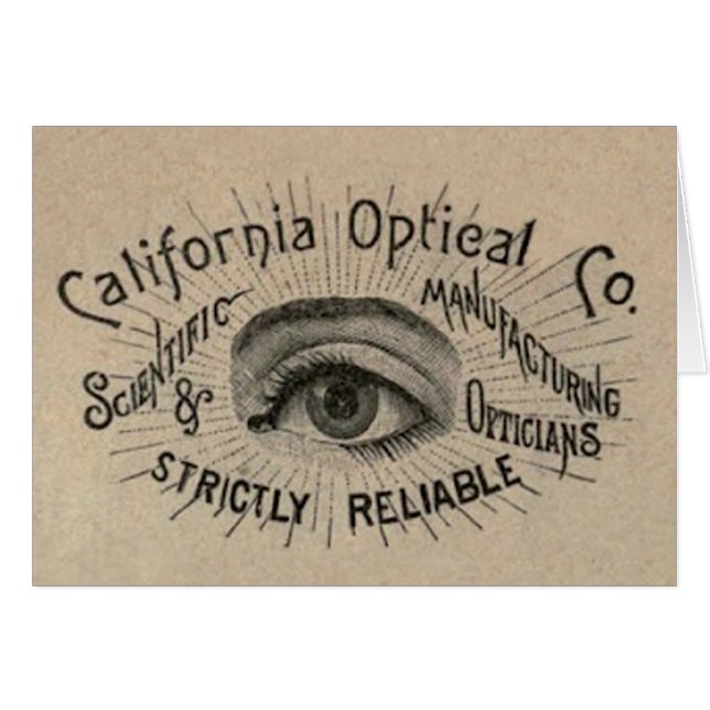 Cartão Eye Antique Advertising Optical (Frente Horizontal)