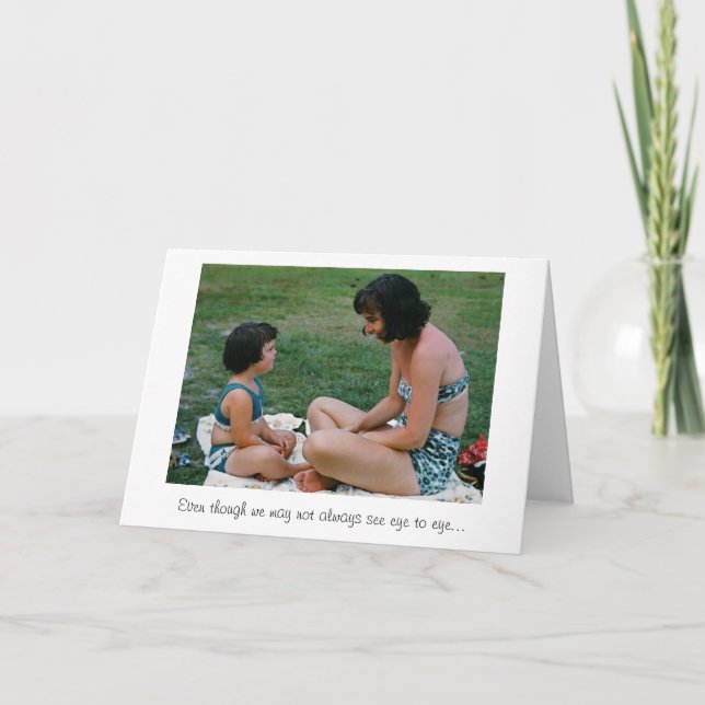 Cartão Eye to Eye Mother's Day Card (Frente)