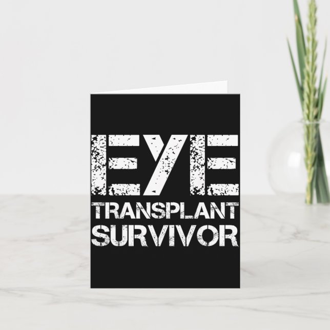 Cartão Eye Transplant Survivor For Transplant Awareness D (Frente)