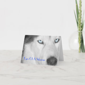 Cartão Eyes Of A Siberian II (B/W)