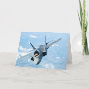 Cartão F-35 Combate com Bandeira Americana