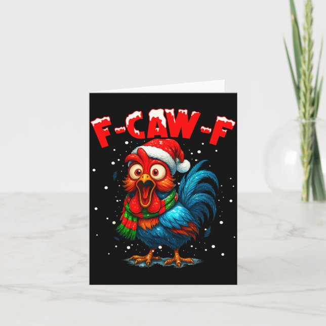 Cartão F-caw-f Chicken Fcawf Rooster Coffee Christmas Fca (Frente)