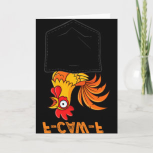 Cartão F-caw-f Frango Engraçado Citação de Humor de Bolso