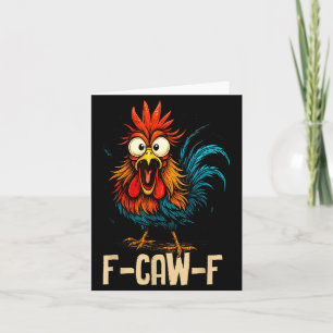 Cartão F Caw F Galo Pássaro Engraçado Fcawf Domador de Ga