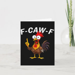 Cartão F Caw F Galo Pássaro Engraçado Fcawf Domador de Ga