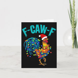 Cartão F-caw-f Humor de Galinha Engraçado Meme de Galo Na