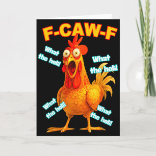 Cartão F-caw-f Qual É O Heli Frango Meme Engraçado Vintag
