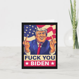 Cartão F%ck Você Biden Engraçado Trump