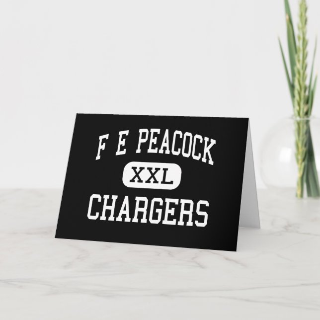 Cartão F E Peacock - Chargers - Junior - Itasca Illinois (Frente)