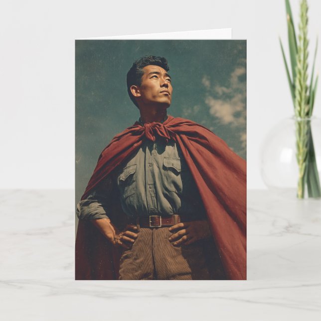 Cartão (F) Pai Herói (Frente)