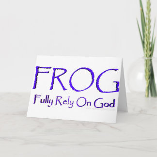 Cartão F.R.O.G. - Fully Rely On God