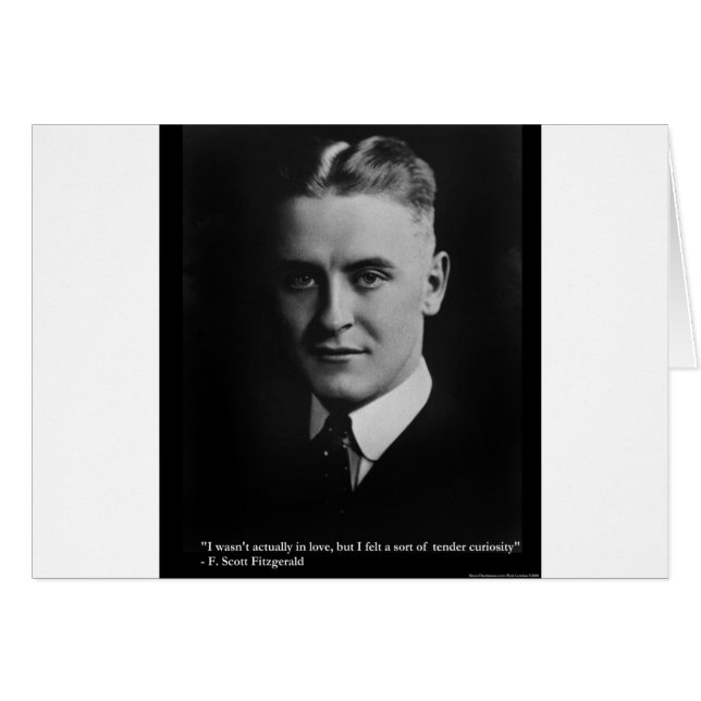 Cartão F Scott Fitzgerald Tender Curiosity Ofertas e Cami (Frente Horizontal)