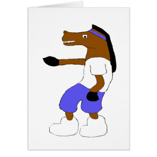 Cartão Fã de Nelly do cavalo de Hip Hop dos desenhos
