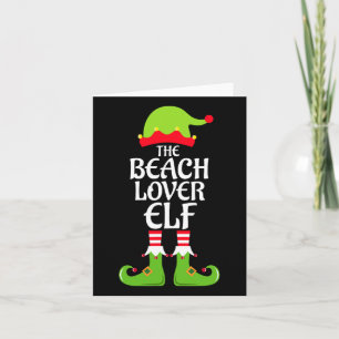 Cartão Fã de Praia Elf Correspondência Grupo Familiar Nat