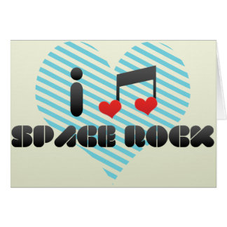 Cartão Fã de rocha do espaço