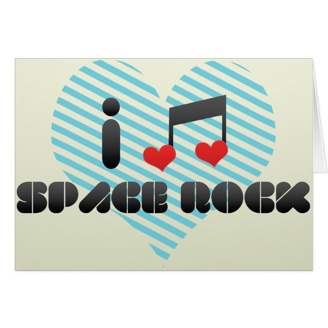 Cartão Fã de rocha do espaço (Frente Horizontal)