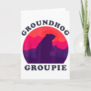 Cartão Fã do Groundhog Retro Vintage 60s 70s 80s Homens M